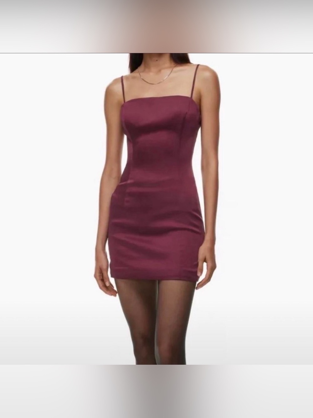 Aritzia Sunday best shimmer satin dress